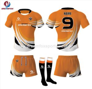 Heildverslun Professional Training Custom Sublimated Stripe Rugby Team Jersey